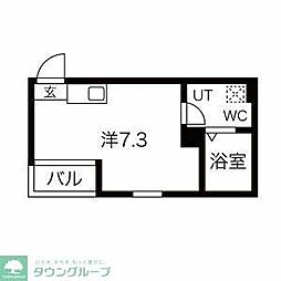 セレーノ舎人 301 3階ワンルームの間取り