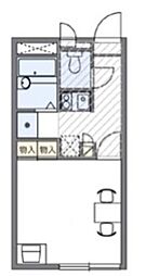 レオパレスＡｃｃｅｓｓ 2階1Kの間取り
