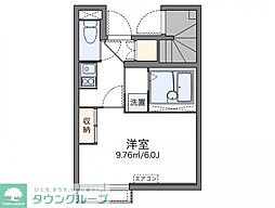 レオネクストラーラ 1階1Kの間取り