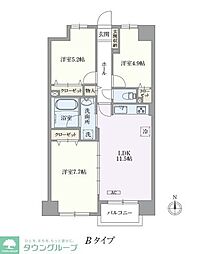 U COURT 西新井 6階3LDKの間取り