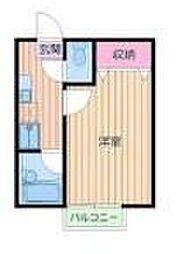 クライティリア竹ノ塚 1階1Kの間取り