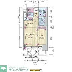 名古屋市営桜通線 国際センター駅 徒歩9分の賃貸マンション 14階1LDKの間取り