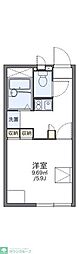 レオパレス八百島 1Kの間取図画像