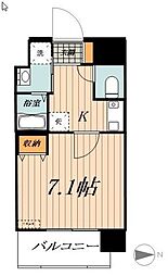 名古屋市営鶴舞線 大須観音駅 徒歩9分の賃貸マンション 7階1Kの間取り