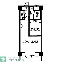 JR中央本線 鶴舞駅 徒歩11分の賃貸マンション 6階1LDKの間取り