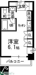 リッツィ本山 ワンルームの間取図画像