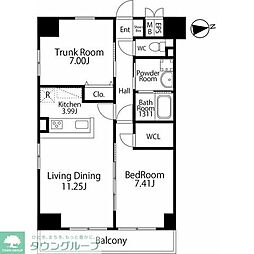名古屋市営鶴舞線 上前津駅 徒歩7分の賃貸マンション 5階1SLDKの間取り