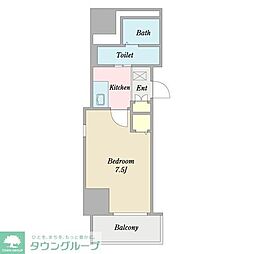 名古屋市営名城線 東別院駅 徒歩8分の賃貸マンション 10階1Kの間取り