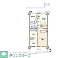 プラウド八事ガーデン南棟 4SLDKの間取図画像
