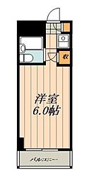 メトロM24 5階1Kの間取り