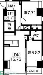 名古屋市営桜通線 丸の内駅 徒歩6分の賃貸マンション 2階2LDKの間取り