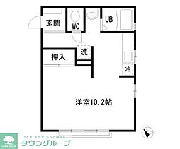 ドエル明治 ワンルームの間取図画像