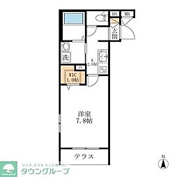 メゾン・リュミエール 1Kの間取図画像