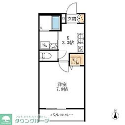 メゾン・リュミエール 1Kの間取図画像