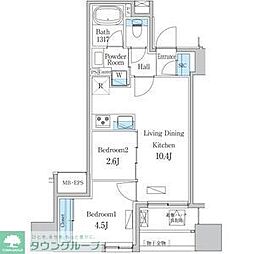 名古屋市千種区今池1丁目マンション 2LDKの間取図画像