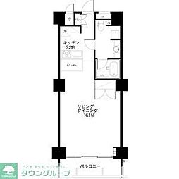 スクエア名駅南 1DKの間取図画像