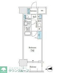 PONANT鶴舞公園 1Kの間取図画像