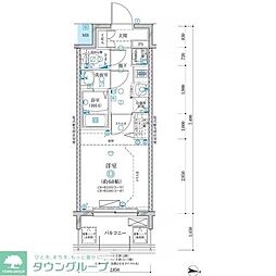 ディアレイシャス名古屋大須通南 1Kの間取図画像