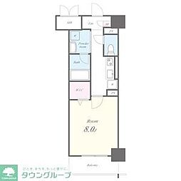 ル・ソレイユ 1Kの間取図画像
