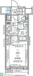 ディアレイシャス名古屋太閤通2 1Kの間取図画像