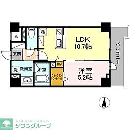 レジデンス丸の内七間町 1LDKの間取図画像