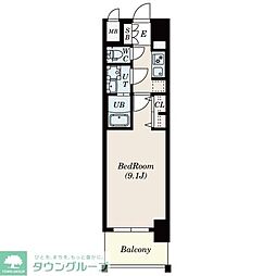 S-RESIDENCE鶴舞2 1Kの間取図画像