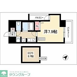 名古屋市営桜通線 国際センター駅 徒歩5分の賃貸マンション 10階1Kの間取り