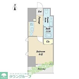 名古屋市営鶴舞線 上前津駅 徒歩1分の賃貸マンション 10階1Kの間取り