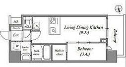 JR中央本線 鶴舞駅 徒歩8分の賃貸マンション 8階1LDKの間取り