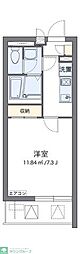 クレイノ善進本町 2階1Kの間取り
