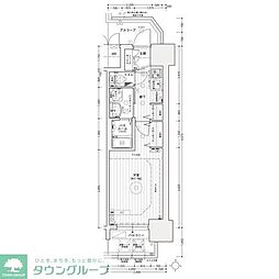 名古屋臨海高速あおなみ線 ささしまライブ駅 徒歩8分の賃貸マンション 15階1Kの間取り