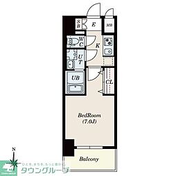 JR東海道本線 尾頭橋駅 徒歩10分の賃貸マンション 2階1Kの間取り