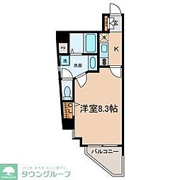 名古屋市営東山線 新栄町駅 徒歩6分の賃貸マンション 6階1Kの間取り