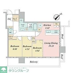名古屋臨海高速あおなみ線 ささしまライブ駅 徒歩10分の賃貸マンション 11階3LDKの間取り