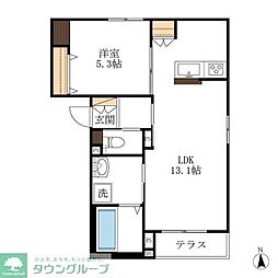 豊橋鉄道東田本線 新川駅 徒歩7分の賃貸マンション 1階1LDKの間取り