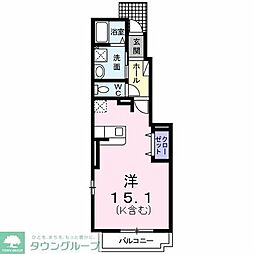 リオブローテ 1階ワンルームの間取り