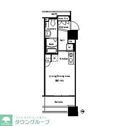 名古屋臨海高速あおなみ線 ささしまライブ駅 徒歩13分の賃貸マンション 5階ワンルームの間取り