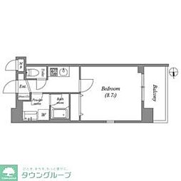 名古屋市営桜通線 国際センター駅 徒歩3分の賃貸マンション 6階1Kの間取り