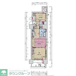 名古屋市営名城線 名古屋城駅 徒歩7分の賃貸マンション 15階2LDKの間取り