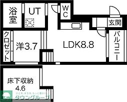 名古屋市営鶴舞線 荒畑駅 徒歩9分の賃貸アパート 1階1LDKの間取り