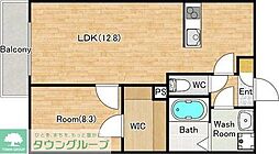 JR東海道本線 尾頭橋駅 徒歩16分の賃貸アパート 3階1LDKの間取り