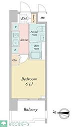 名鉄名古屋本線 堀田駅 徒歩3分の賃貸マンション 4階1Kの間取り