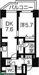 名古屋市営桜通線 車道駅 徒歩5分の賃貸マンション 3階1DKの間取り