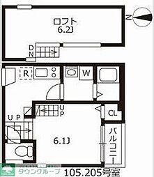名古屋市営桜通線 鶴里駅 徒歩8分の賃貸アパート 1階1Kの間取り