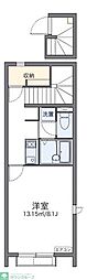 レオネクスト桜霞 1Kの間取図画像