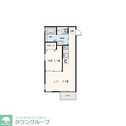 近鉄名古屋線 黄金駅 徒歩6分の賃貸アパート 4階1LDKの間取り