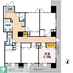 名古屋臨海高速あおなみ線 ささしまライブ駅 徒歩5分の賃貸マンション 4階ワンルームの間取り