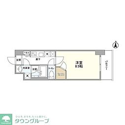 ゼスタレジデンス桜山 1Kの間取図画像