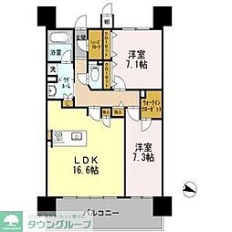 名古屋臨海高速あおなみ線 ささしまライブ駅 徒歩5分の賃貸マンション 17階2LDKの間取り