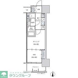 パークアクシス名古屋山王 1DKの間取図画像